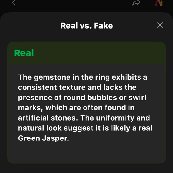 Green Jasper Band in Gold Tone Metal Setting Vintage - Picture 15 of 15